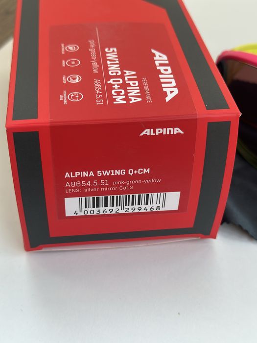Alpina 5W1NG Q+CM – Pink-Green-Yellow / Silver Mirror Cat.3