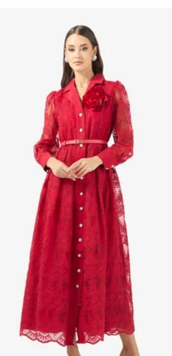 Красное платье женская