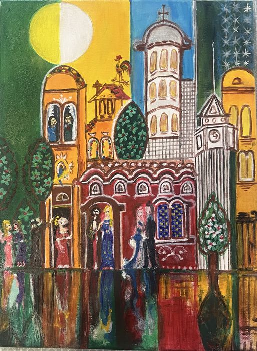 “Старият Пловдив”, масло, канава, 40х30, нерамкирана