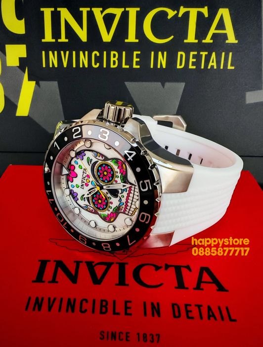INVICTA Muertos White 50 mm, Инвикта нов ръчен часовник