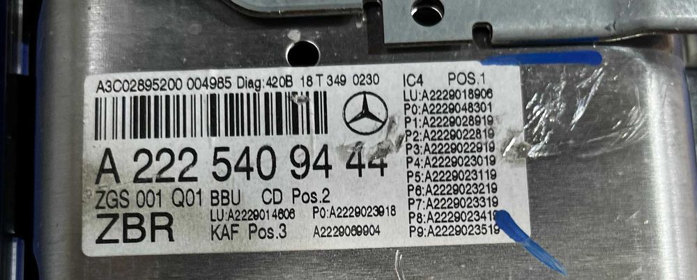 Display Mercedes Benz S Class W222