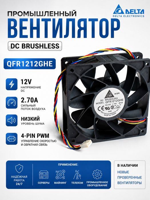 Delta elekronics ventilyatori  2.7 a 12 v