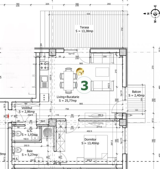 Apartament 2 camere + Curte proprie 83mp - Otopeni