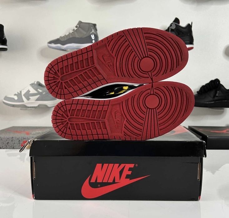 #SUMMER SALE# Nike Air Jordan 1 High Patent Bred - Livrare Verificare
