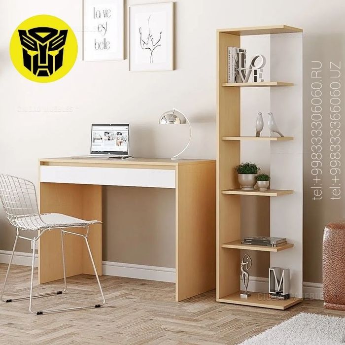 Письменный столик с универсальной полкой. dars stoli universal polkali