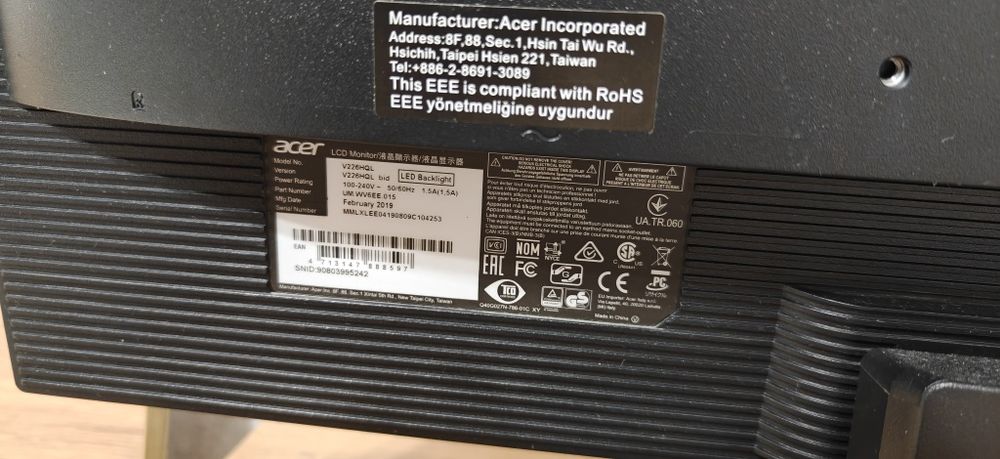 Монитор Acer 21,5 Full HD