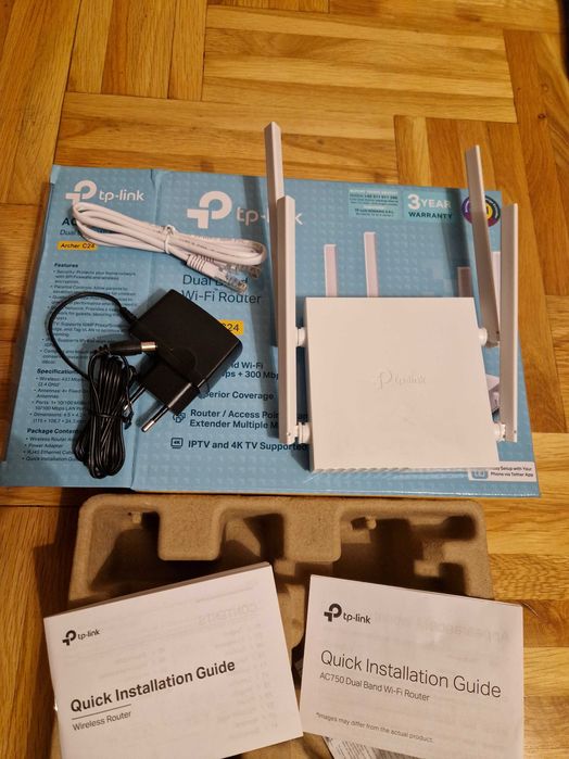 Рутер Wireless TP-Link Archer C24, AC750, Dual Band