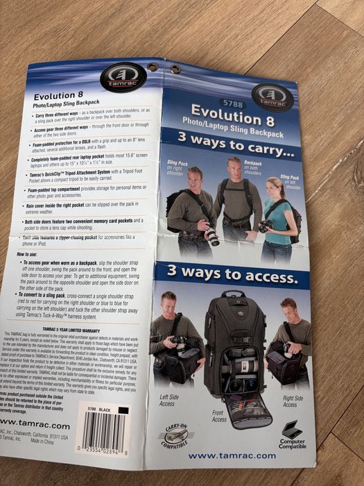 Rucsac Foto Profesional Tamrac Evolution 8 - Laptop 15.6