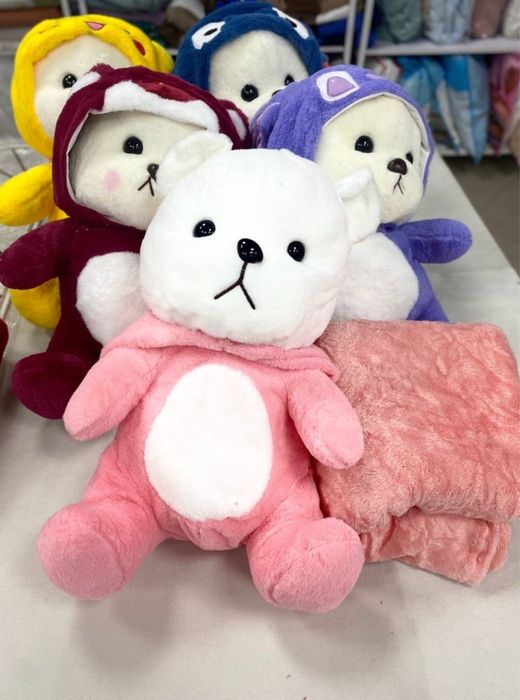 Игрушка Мишка с пледом 3в1