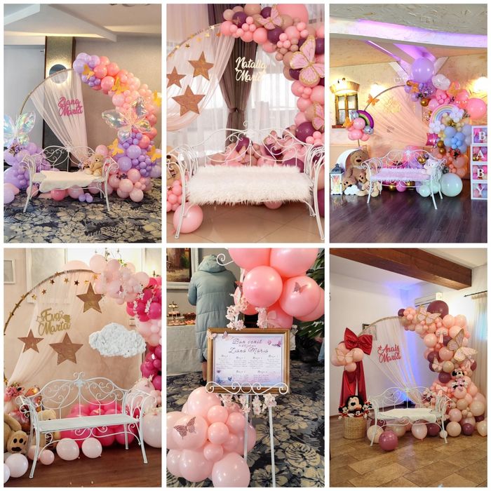 Decor eveniment, arcada baloane, aranjament tematic baloane