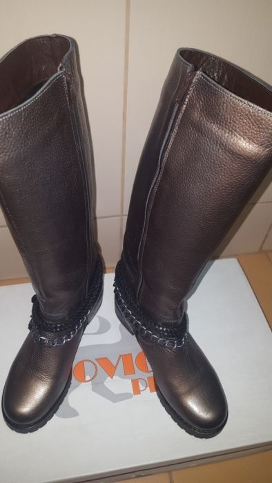 Cizme lungi stil calarie piele naturala 36