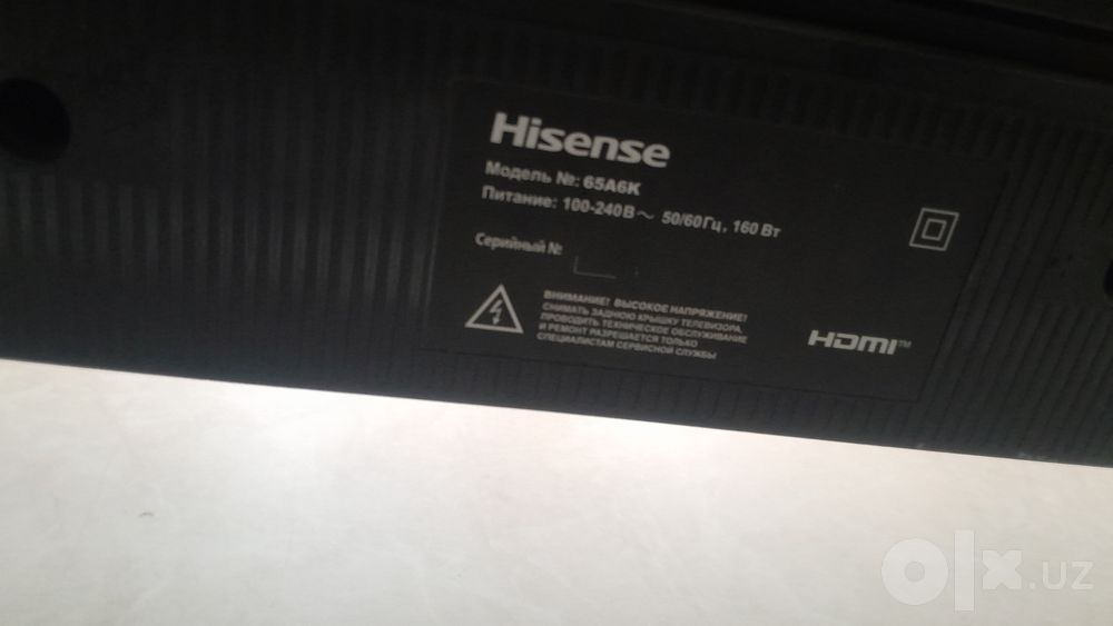 Hisense 65A 6k  sotiladi