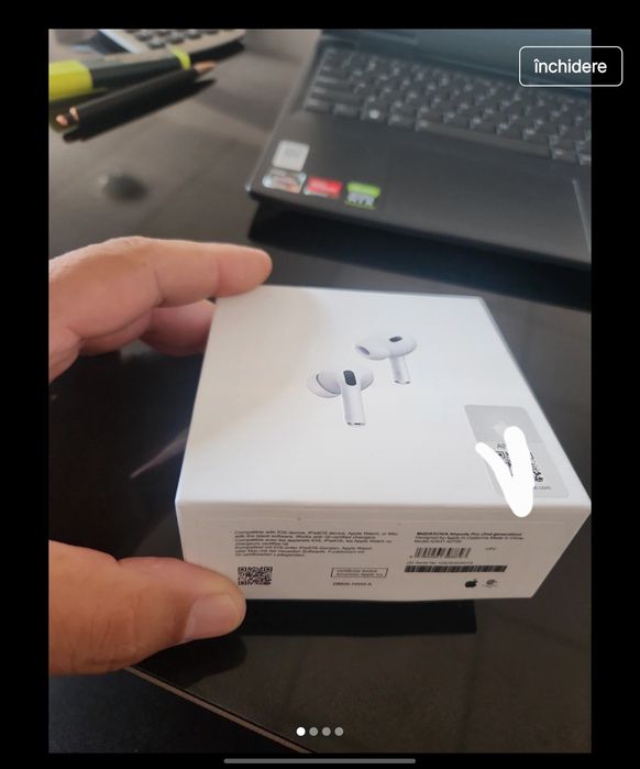 Casti Aple Airpds Pro (2nd Generation) Carcasa MagSafe (USB-C) - 2023
