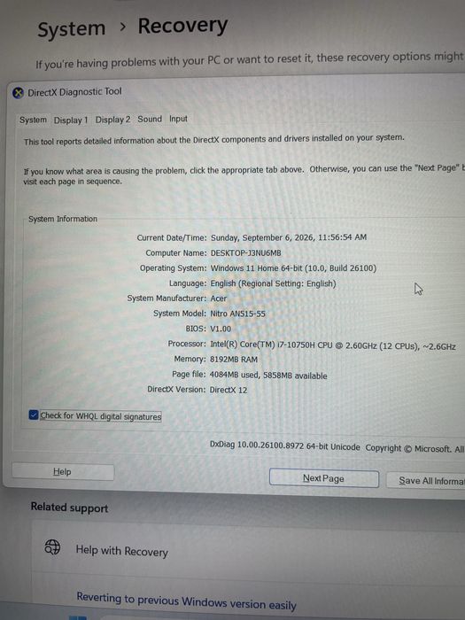 Acer Nitro 5 AN515-55 | i7-10750H | GTX 1650 Ti | 8GB RAM | 512GB SSD