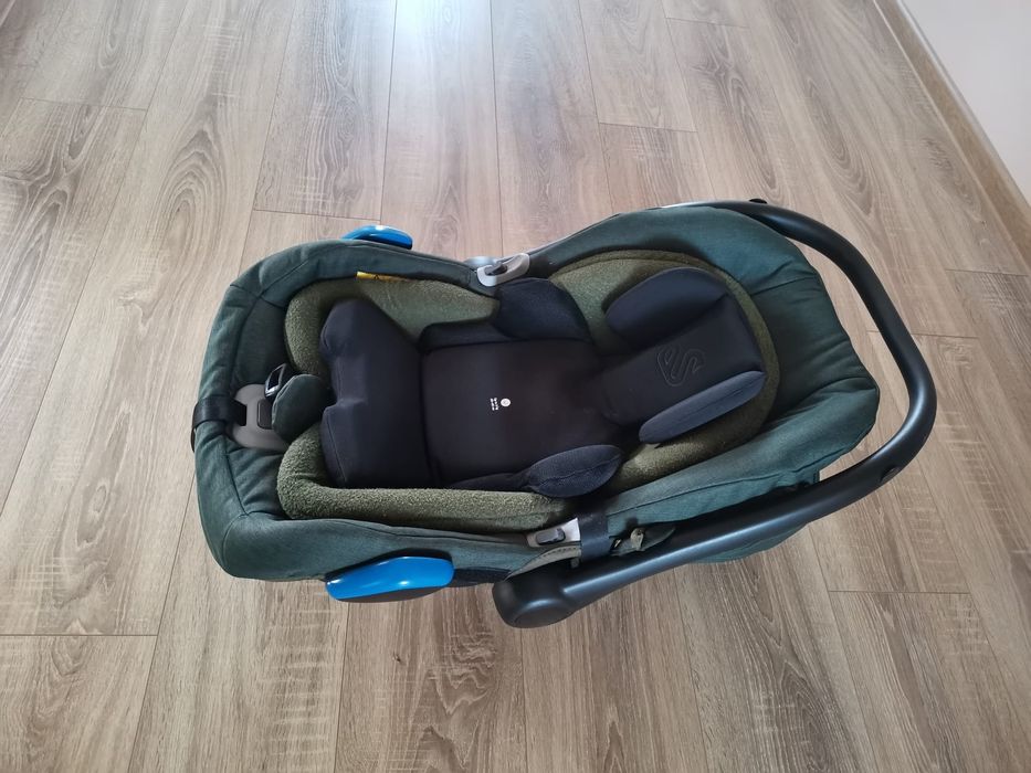 Vând cărucior Adamex  Dark Green 98 3 in 1 perfect functional( scoica landou si parte sport)