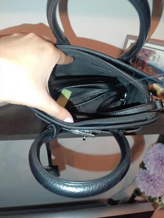 Свежа нова чанта естествена кожа