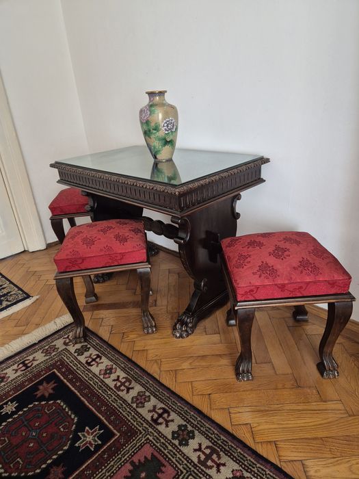 Mobila vintage din lemn masiv (set) pentru dormitor