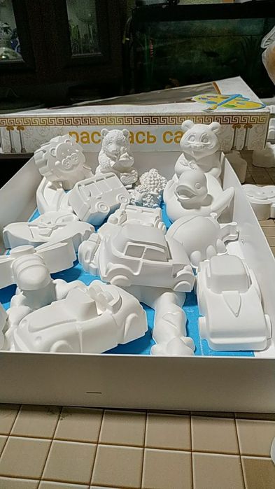 Фигурки раскраски из гипса. 3D