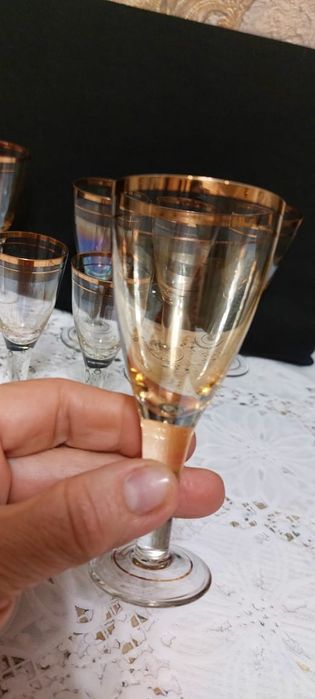 Хрустальные рюмки радужные 7 шт