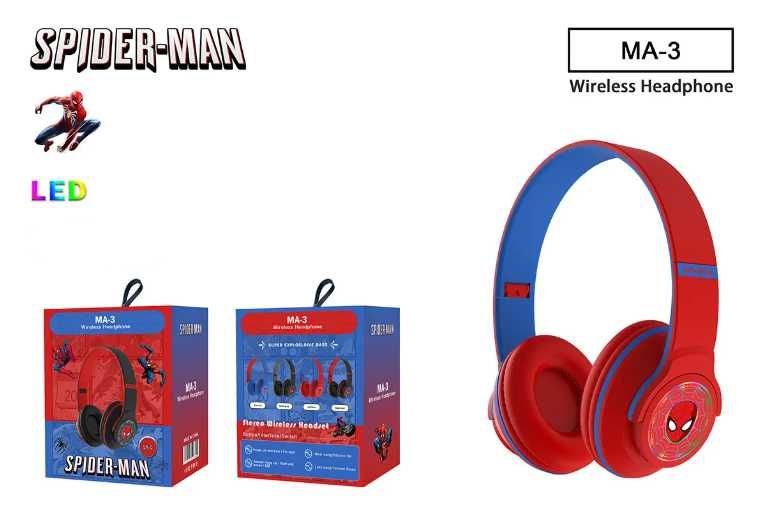 Безжични Светещи Bluetooth слушалки Спайдърмен Spiderman