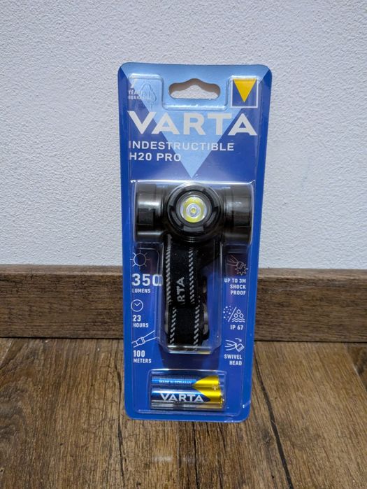 Lanterna LED frontala Varta H20 Pro, 4W, 350 lm, rezistenta sporita