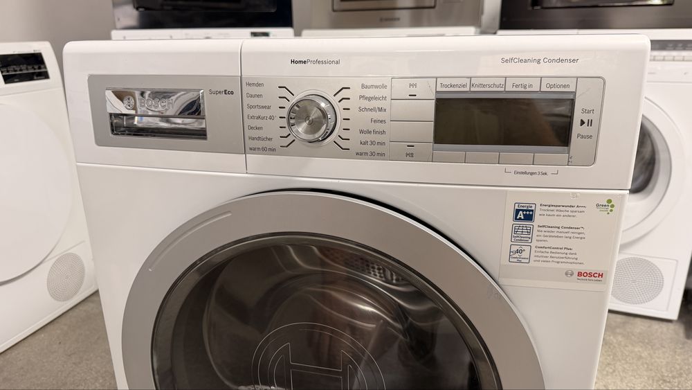A+++ Сушилня с термопомпа БОШ BOSCH HOME PROFESSIONAL ,8 kg ,Selfclean ,осветление