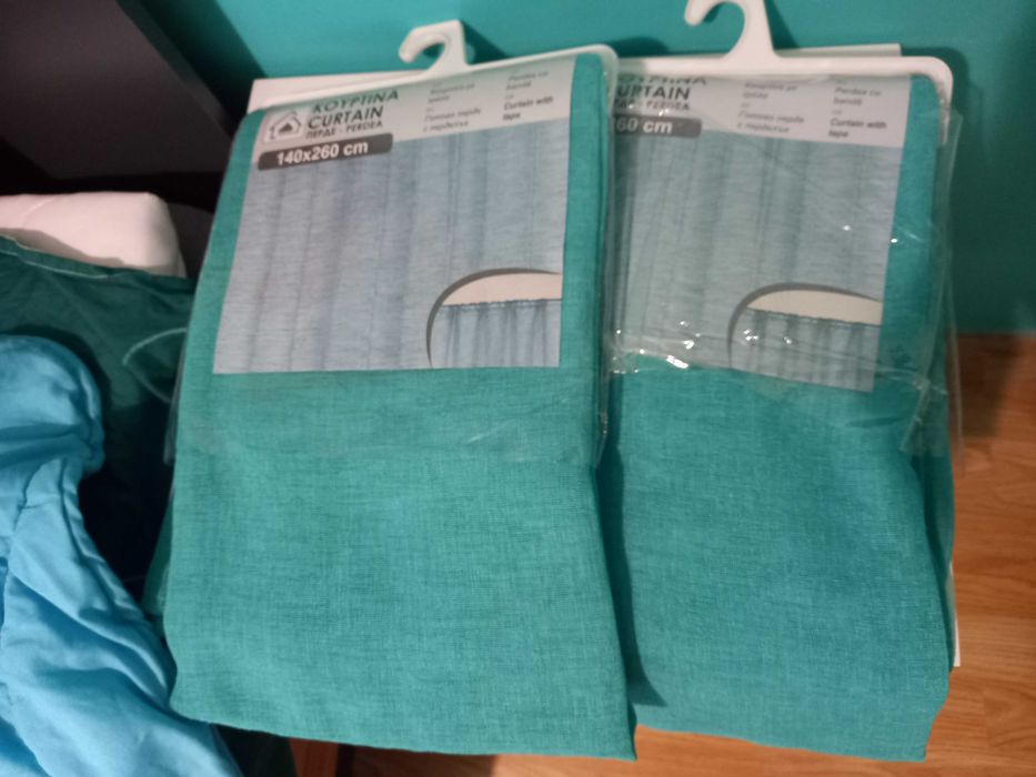 Перде тюркоаз,прозрачно