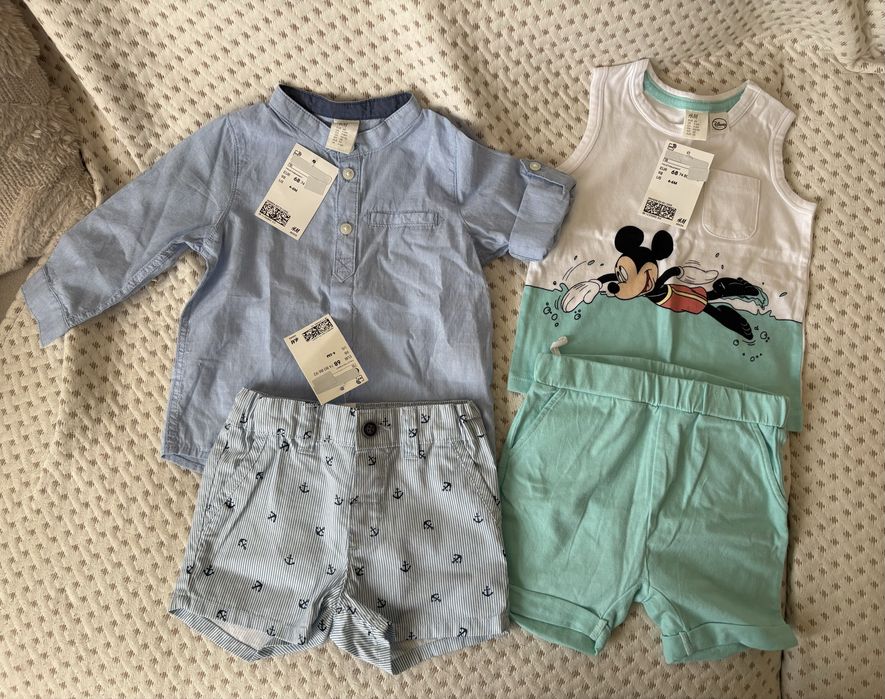 Чисто нови дрешки за момче 68 см H&M с етикети