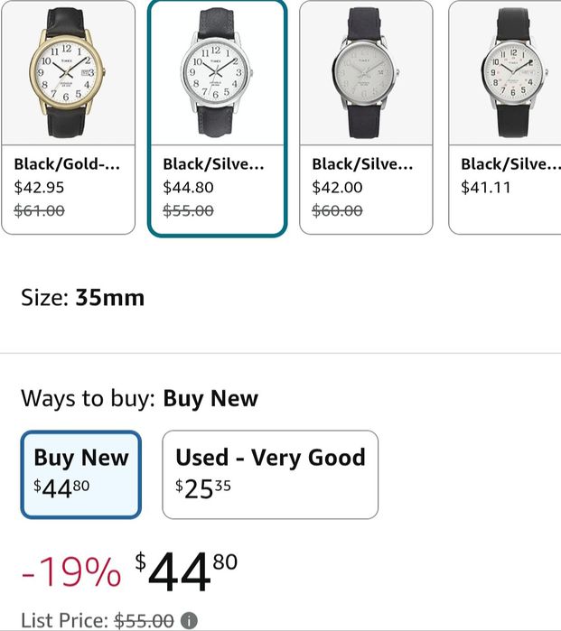 Timex Watch Soat (Easy Reader)