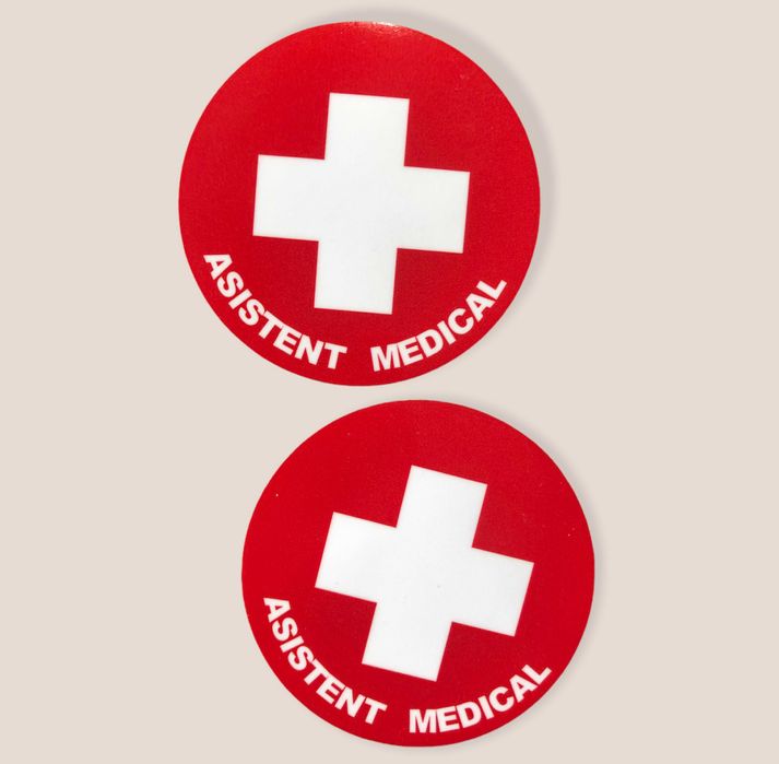 set 5 buc abtibild custom made asistent medical, transport gratuit