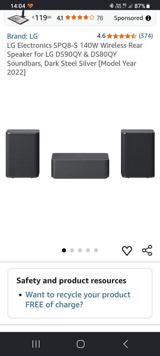 Sistem 2.0 wireless LG noi