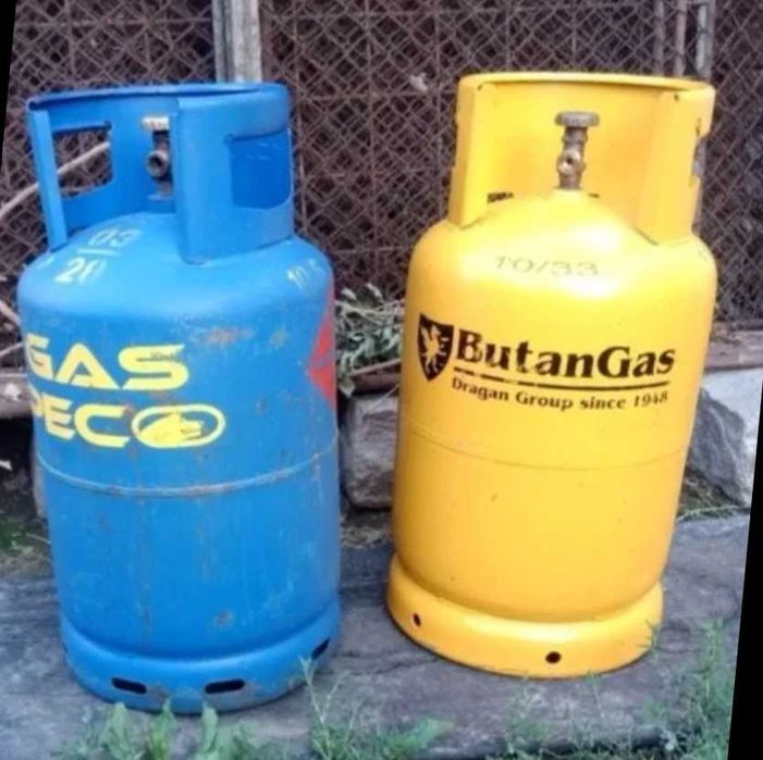 Butelie cu guler Petrom, goală, albastră sau galbenă, butelii