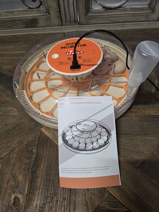 Инкубатор за 30 яйца с автоматичен контрол на температурата, дисплей з