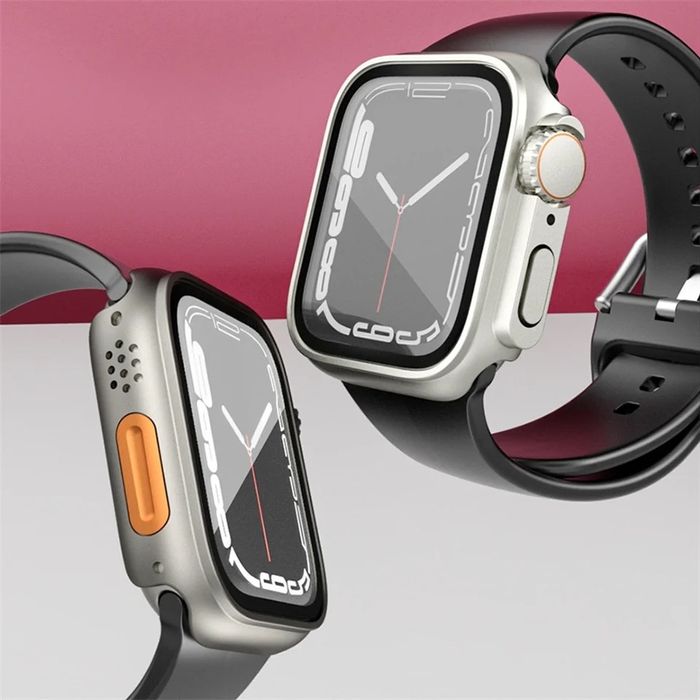 Husa Carcasa Transformare Ceas Apple Watch In ULTRA 49MM Titanium