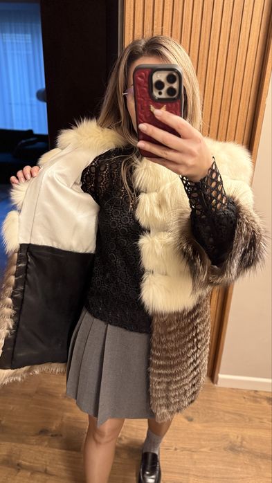 Haina blana naturala vulpe