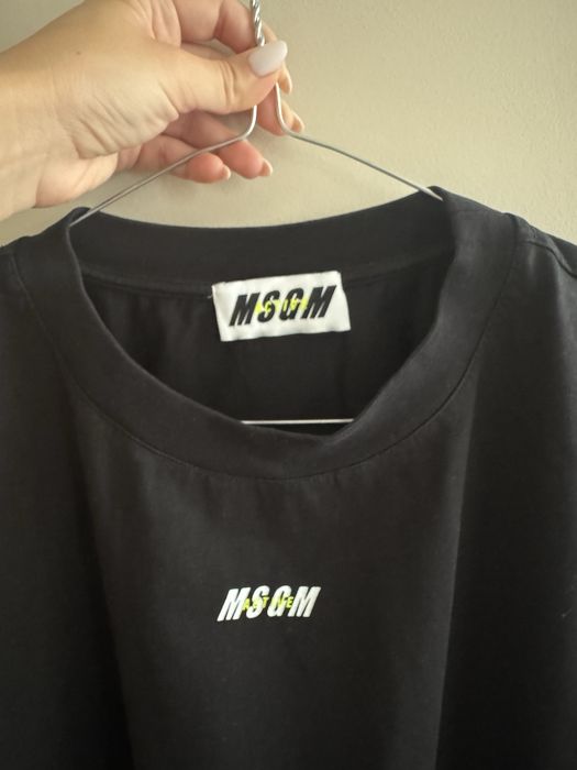 MSGM черна oversize тениска