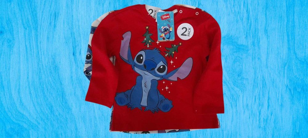 Set 2 bluze 100% bumbac cu licenta Disney, personaj Stitch