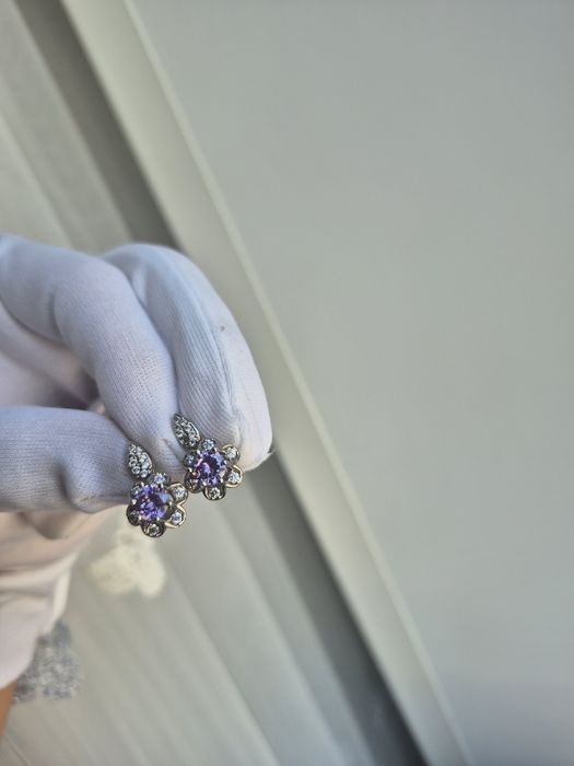 Серебро серьги и кольцо 925.