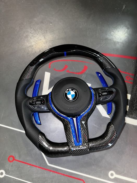 Volan BMW M CARBON / LED / Vibratii / Incalzire / DISTRONIC! SERIA F/E
