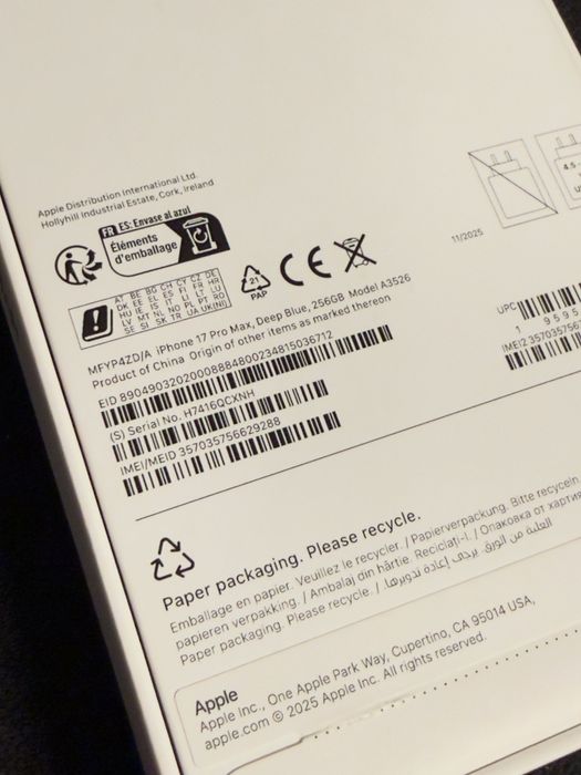 Iphone 17 pro max 256 sigilat garantie