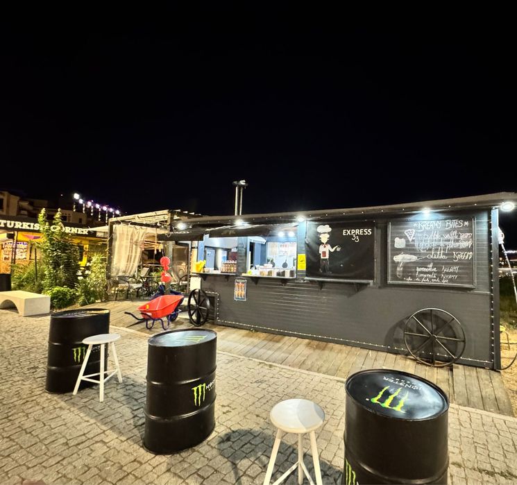 Container Food Truck 7m amenajat HoReCa – instalație apă/curent – 12.500 euro