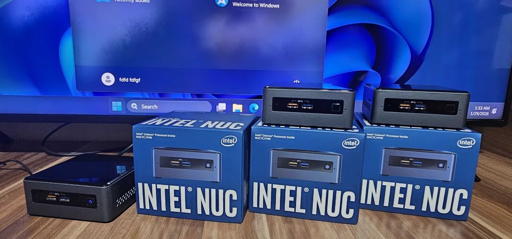 Mini PC Work-From-Home – Windows 11 Pro – 8GB RAM – Configurat complet