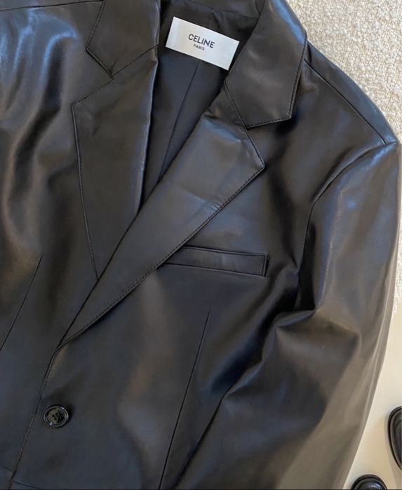 Celine кожено сако яке