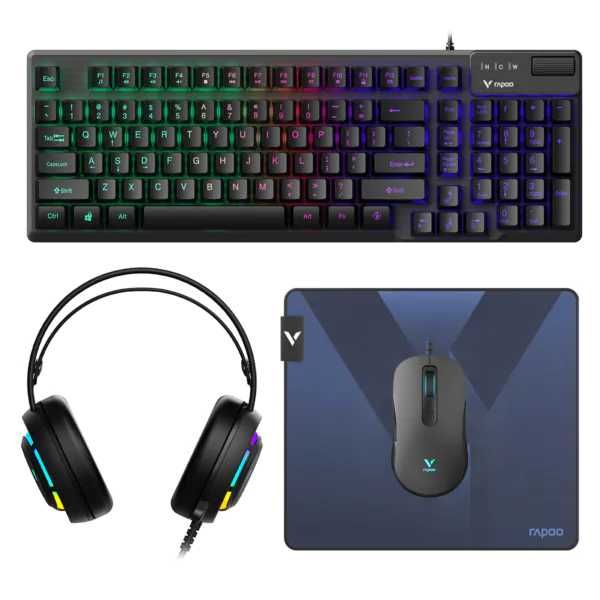 Rapoo V125S игровая клавиатура с бонусом клавиатура мышь наушники