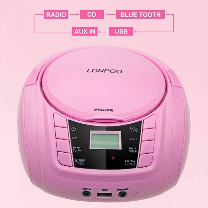 Radio-casetofon portabil cu CD player