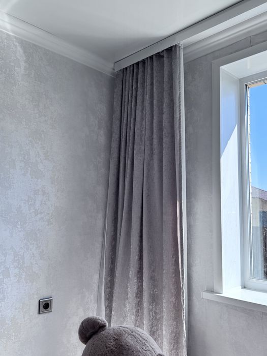 Шикарные шторы!! Серо-перломутровые