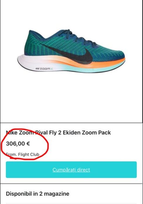 Adidasi nike zoom rival fly 2 vând