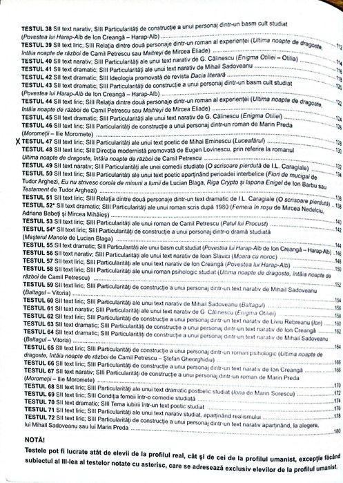 Ghid complet pentru Bacalaureat Limba Romana 72 teste Booklet