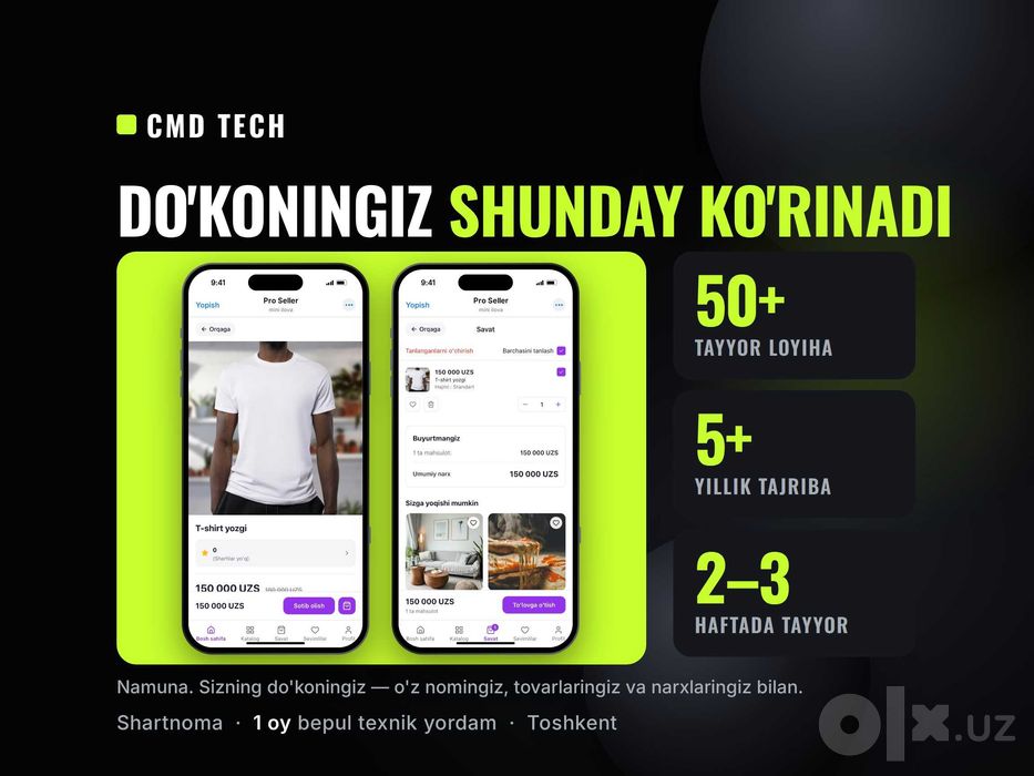 Telegram'da onlayn do'kon (Mini App) — katalog, savat, to'lov