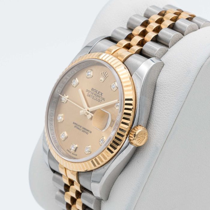 Rolex Datejust 36mm cu diamante, stare foarte buna, 1 an garantie